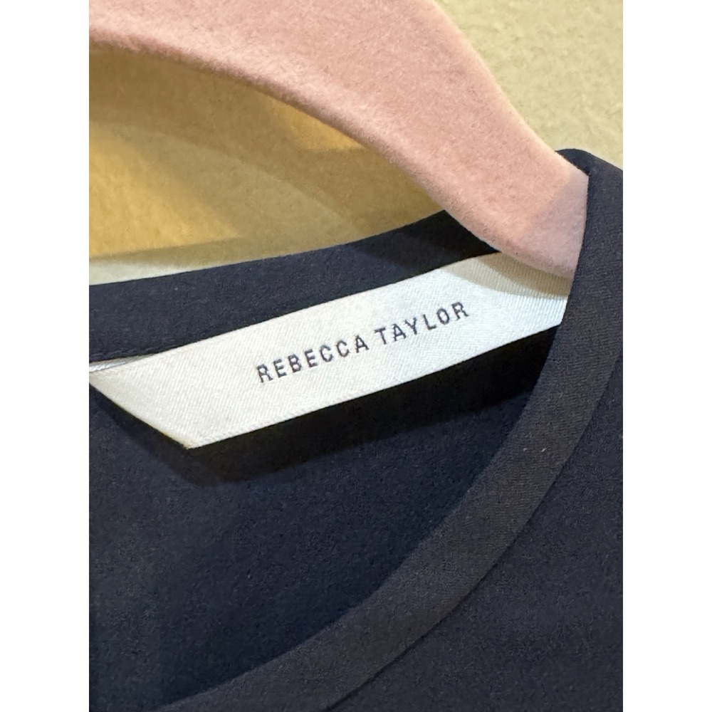 Rebecca Taylor Lace Silk‎ T Shirt Blouse Blue Size XS - Picture 4 of 7